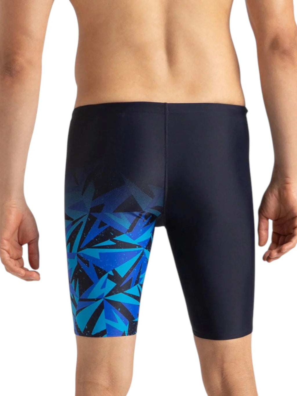 SPEEDO Men's Endurance10 Hyperboom Print V-Cut Jammer Swimwear - True Navy/Blue Flame/Pool