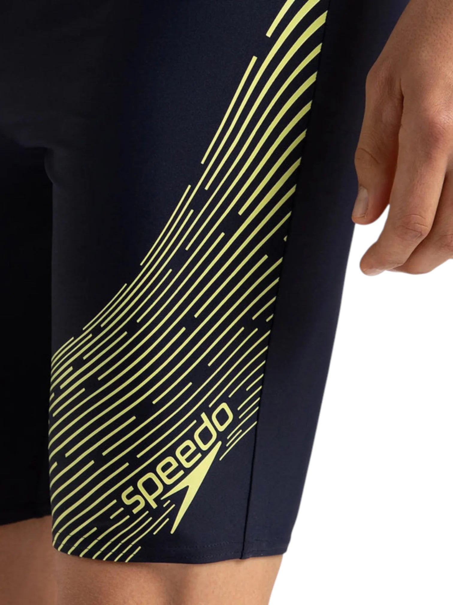 SPEEDO Men's Endurance10 Medley Logo Jammer Swimwear - True Navy/Lemondrizzle