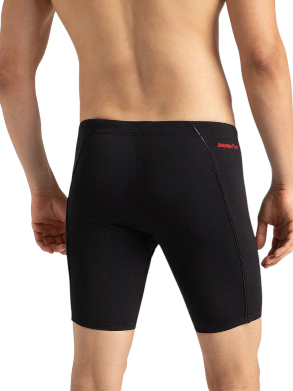 SPEEDO Men's Endurance+ Eco End+ Mid Jammer Swimwear - Black/Fed Red