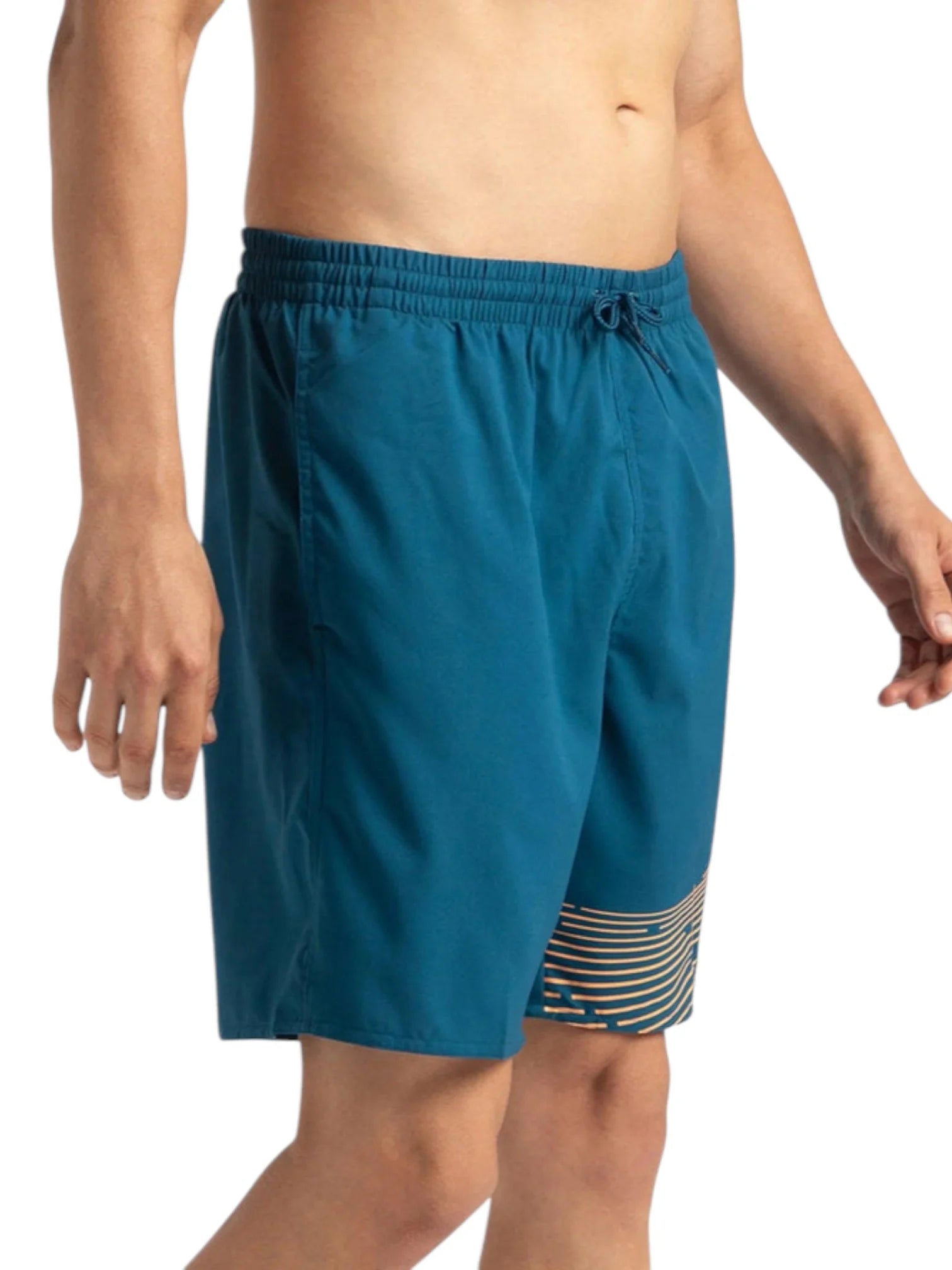 SPEEDO Men's Xpress Lite Logo Printed Watershorts - Dark Teal/Sweet Apricot