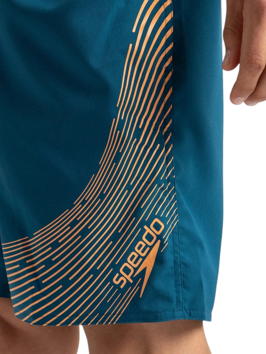 SPEEDO Men's Xpress Lite Logo Printed Watershorts - Dark Teal/Sweet Apricot