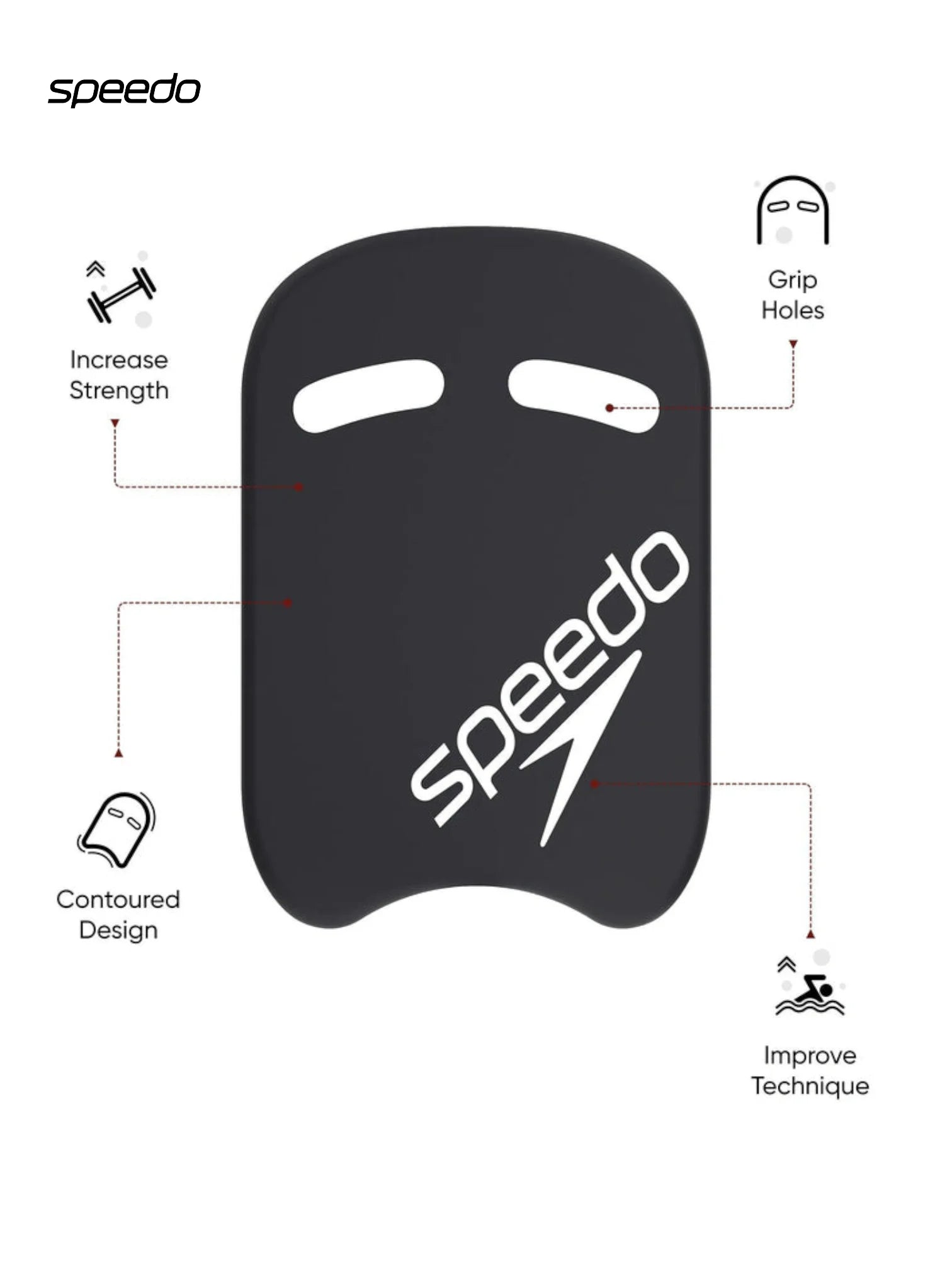 SPEEDO Unisex Adult Kick Board Training Aid For Technique and Strength Building