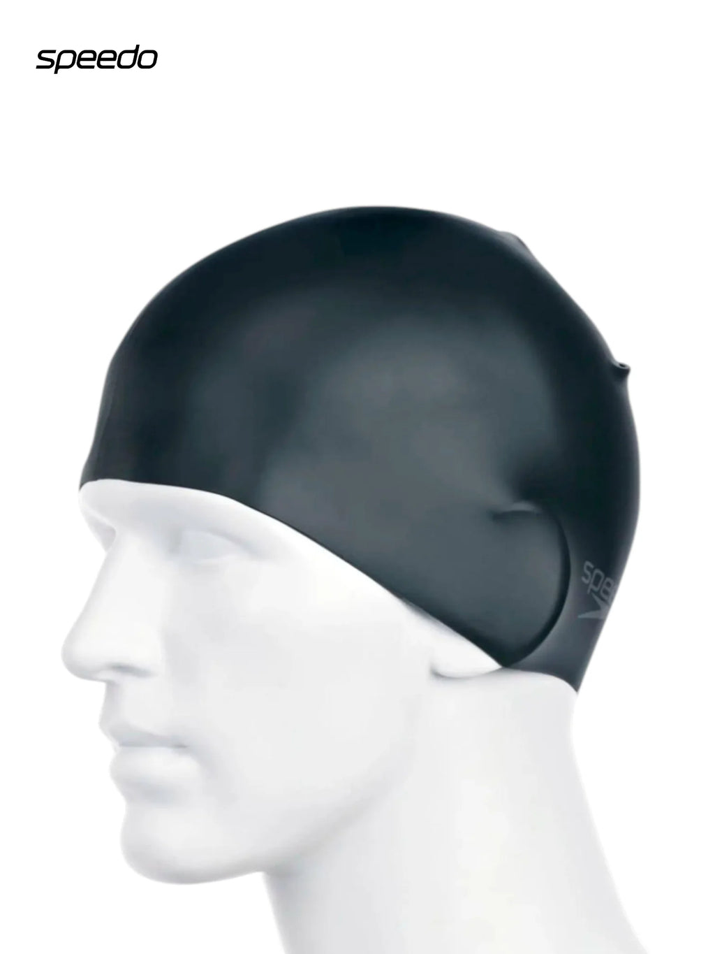 SPEEDO Unisex Moulded Silicone Swimming Cap - Black, Grey, Blue