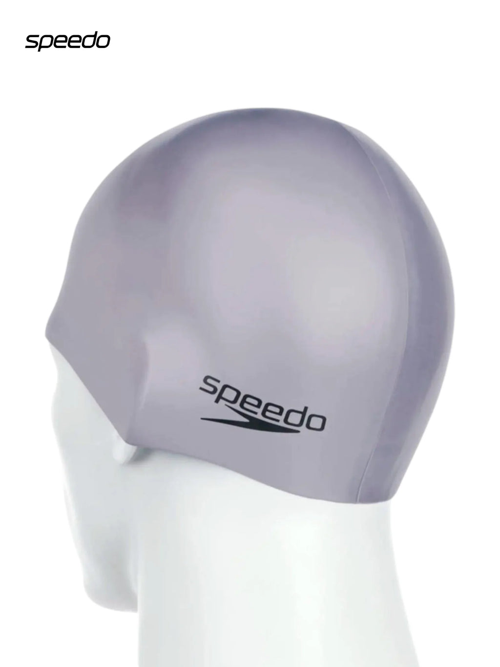 SPEEDO Unisex Moulded Silicone Swimming Cap - Black, Grey, Blue