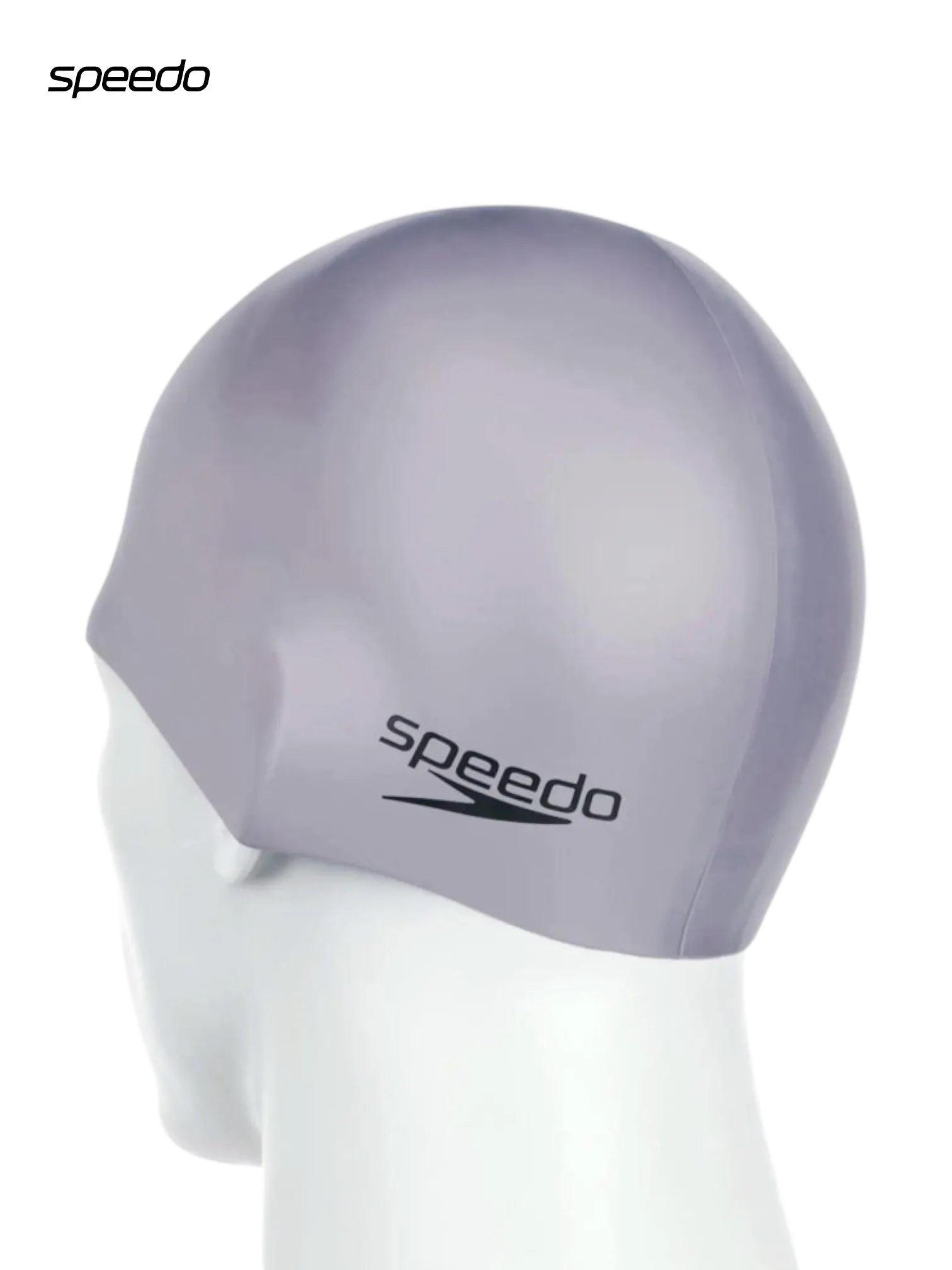 SPEEDO Unisex Moulded Silicone Swimming Cap - Black, Grey, Blue