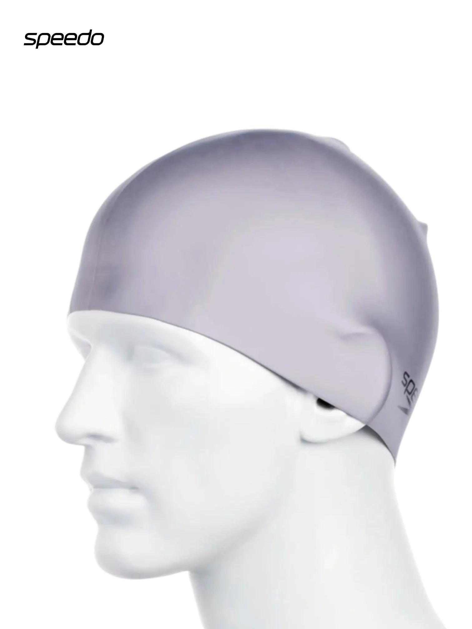 SPEEDO Unisex Moulded Silicone Swimming Cap - Black, Grey, Blue