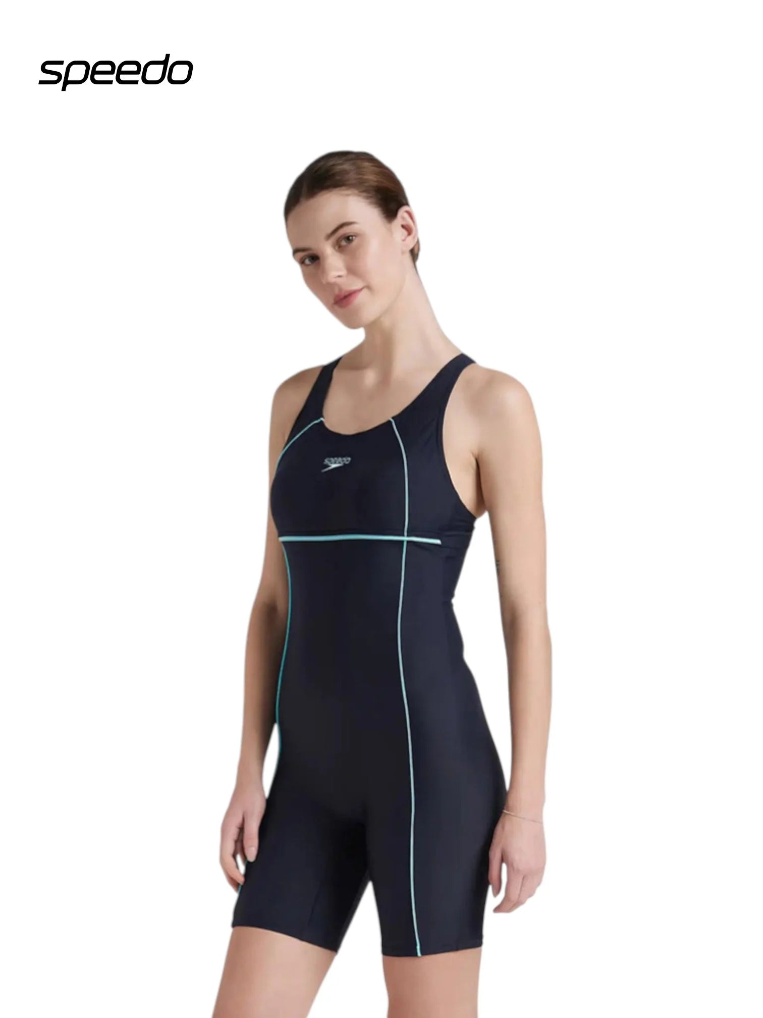 SPEEDO Women's Endurance 10 Classic Legsuit Swimwear - True Navy/Marine Blue