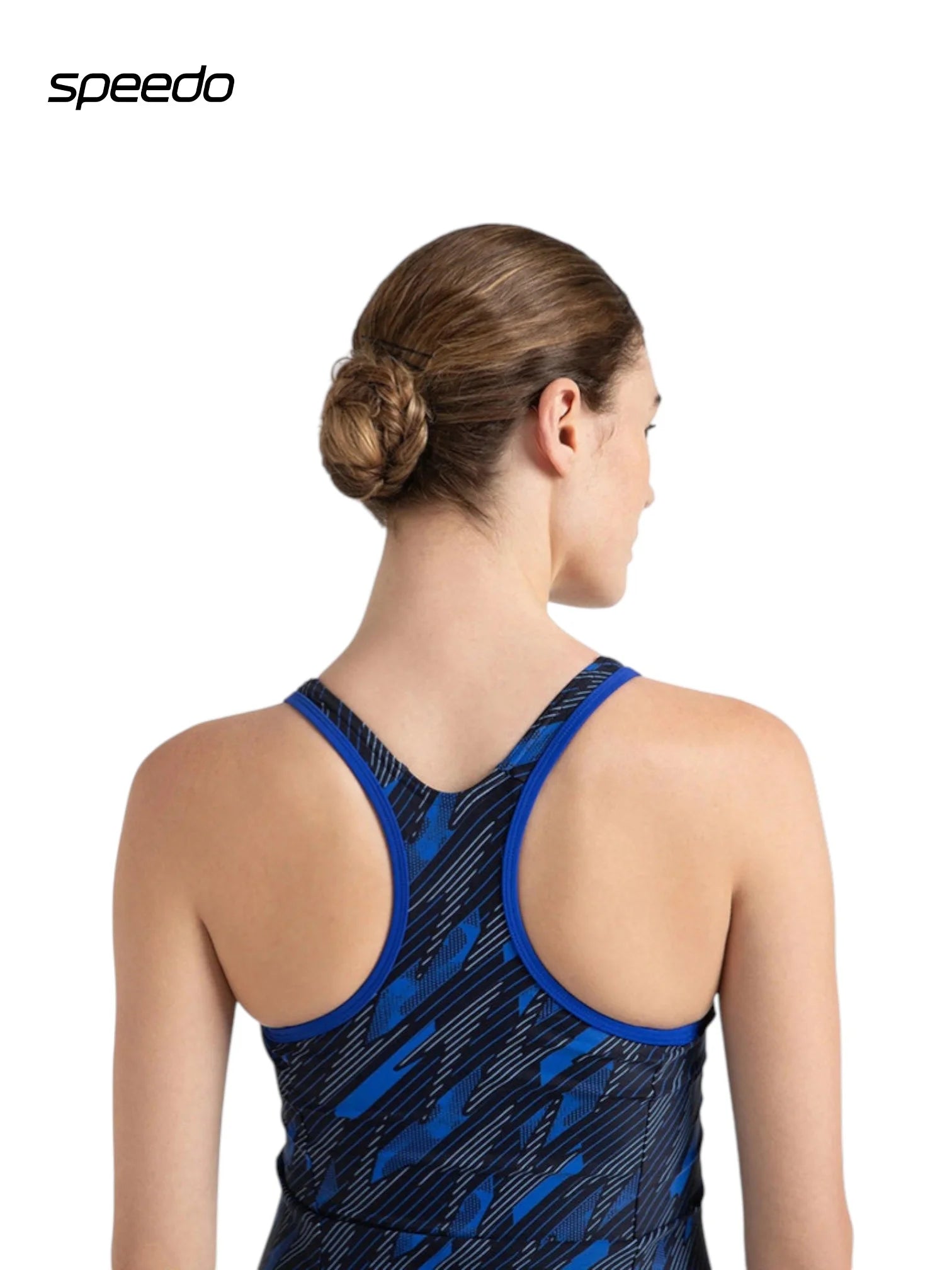 SPEEDO Women's Endurance 10 Hyperboom Racerback Swimdress With Boyleg - True Navy & True Cobalt