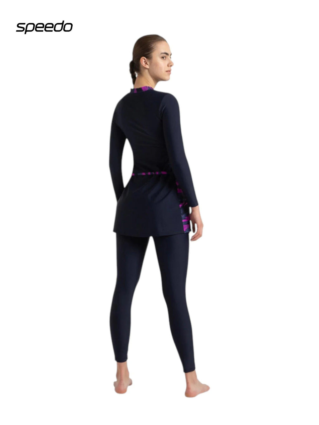 SPEEDO Women's Endurance 10 Two Piece Closedback Full Body Suit - True Navy/Hapuna Blue