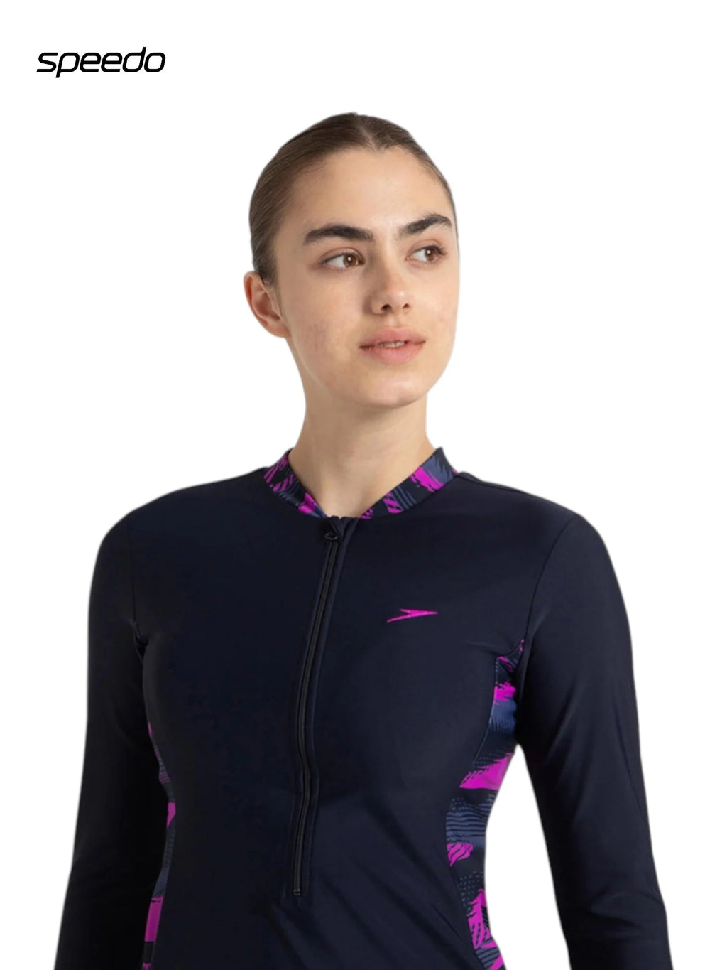 SPEEDO Women's Endurance 10 Two Piece Closedback Full Body Suit - True Navy/Hapuna Blue