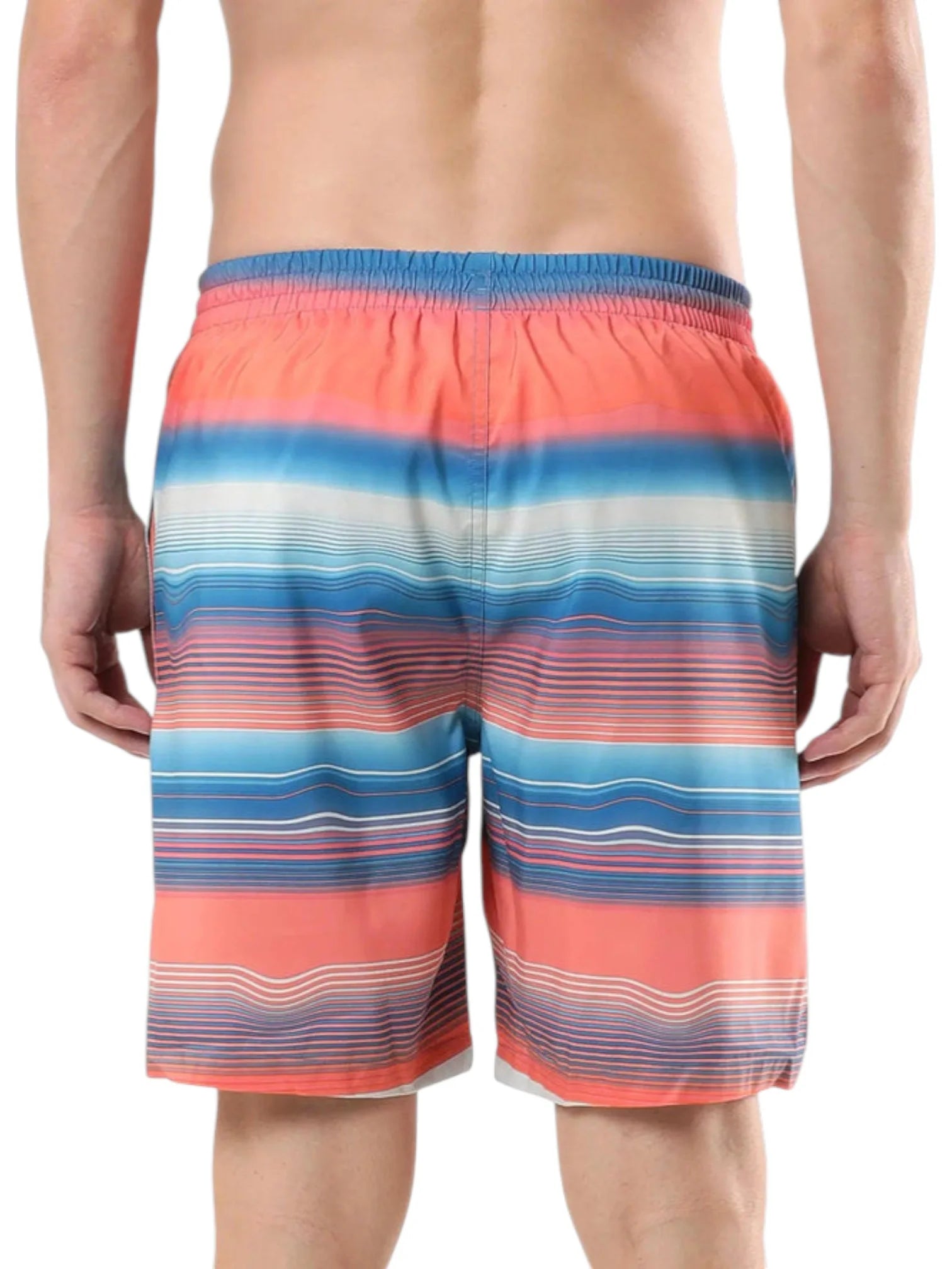 SPEEDO Men's Polyster Printed Leisure Watershorts - Pumpkin Spice/Fandango Pink
