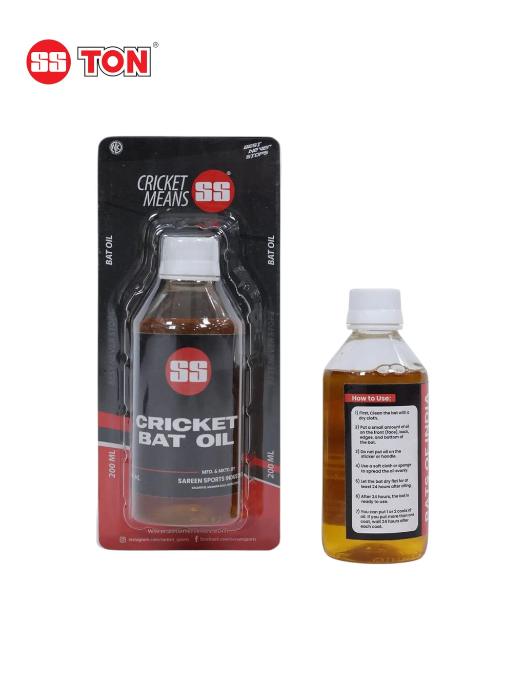 SS Cricket Bat Oil