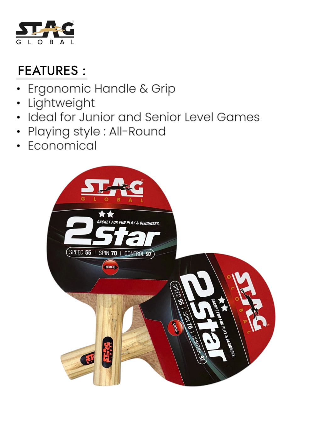 STAG 2 Star Table Tennis Racquet