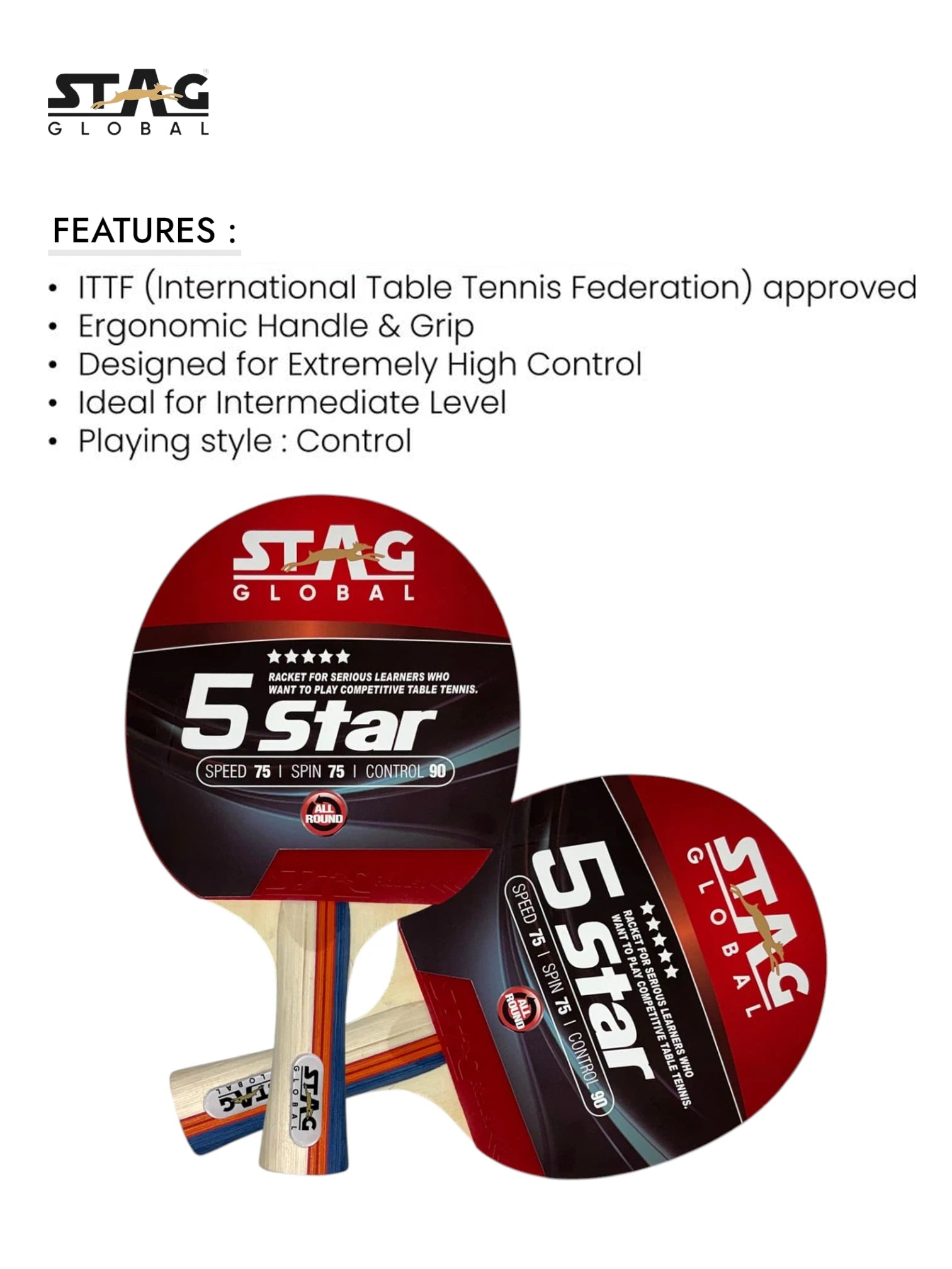 STAG 5 Star Table Tennis Racquet