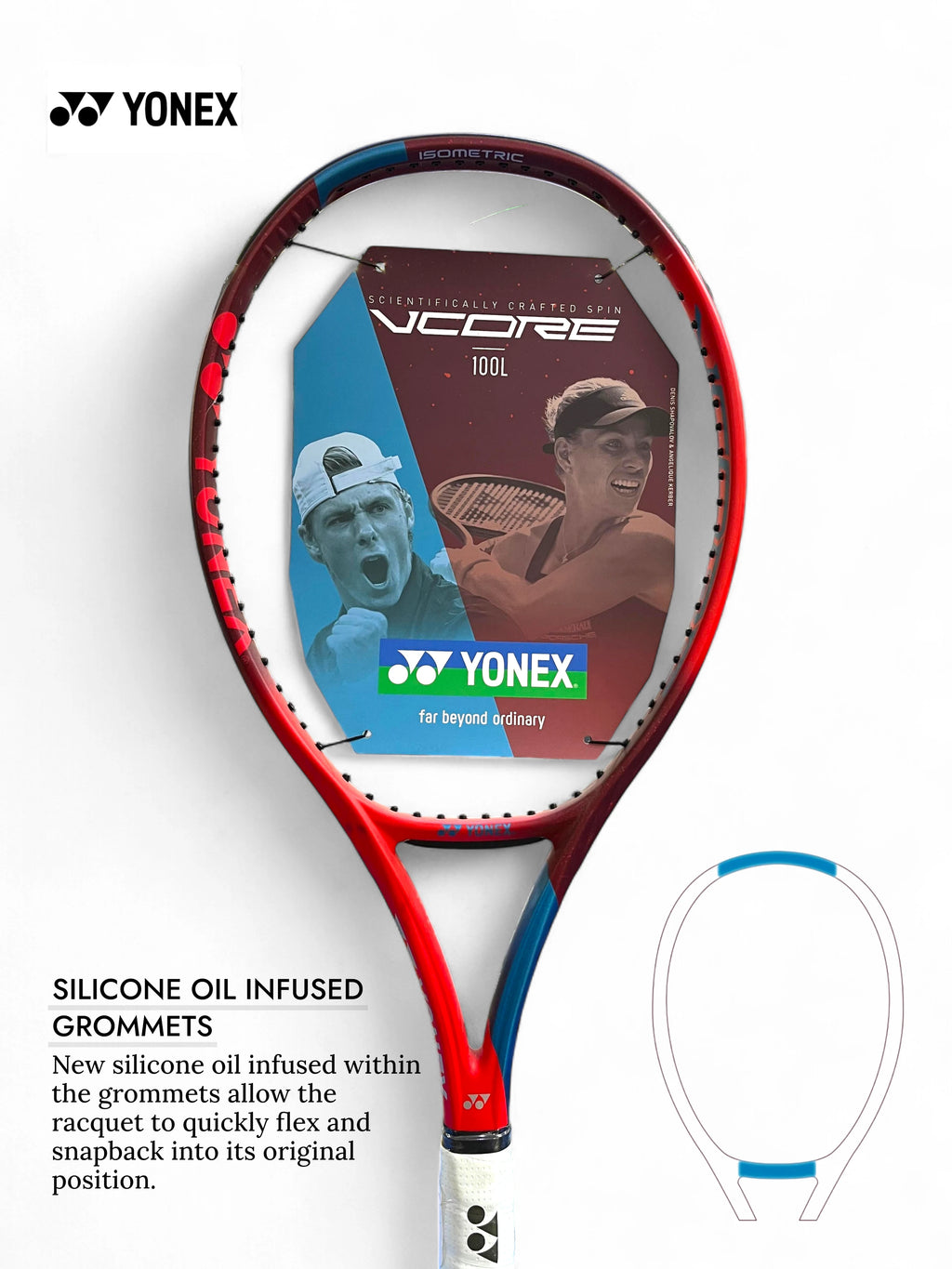 YONEX Vcore 100L Tennis Racquet (Unstrung, 280g)
