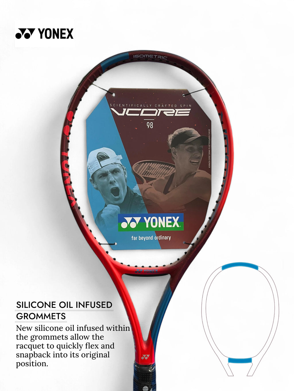 YONEX Vcore 98 Tennis Racquet (Unstrung, 305g)