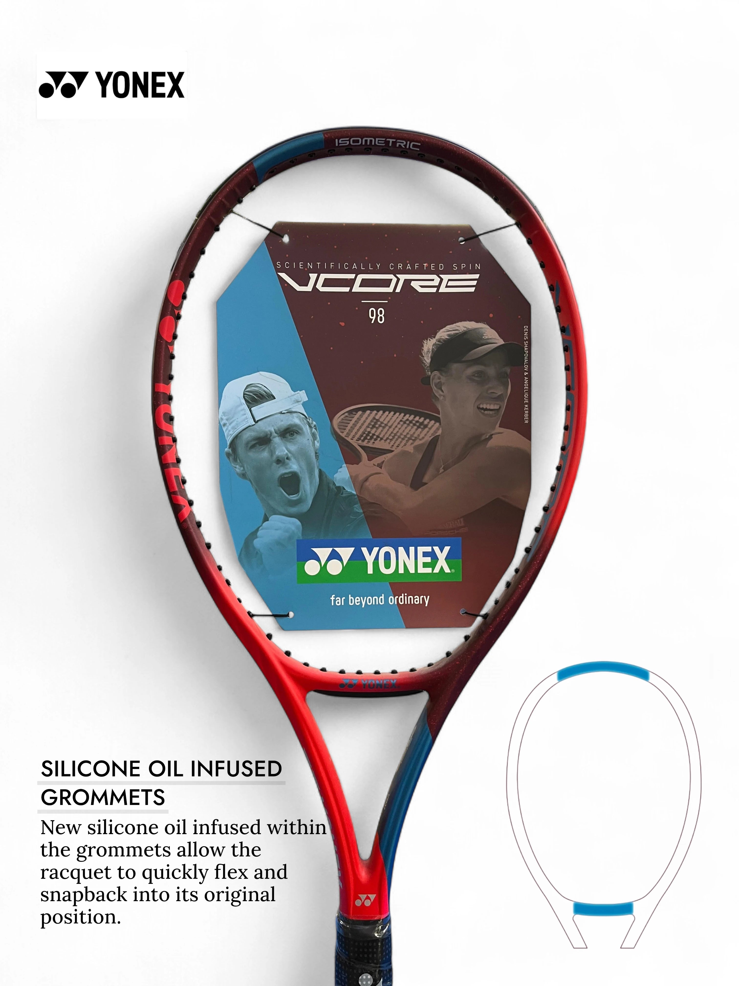 YONEX Vcore 98 Tennis Racquet (Unstrung, 305g)