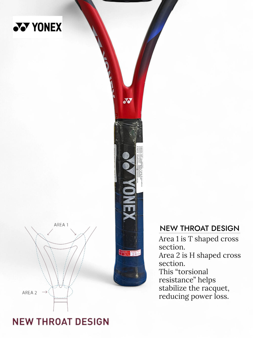 YONEX Vcore Ace Tennis Racquet (Strung, 260g)