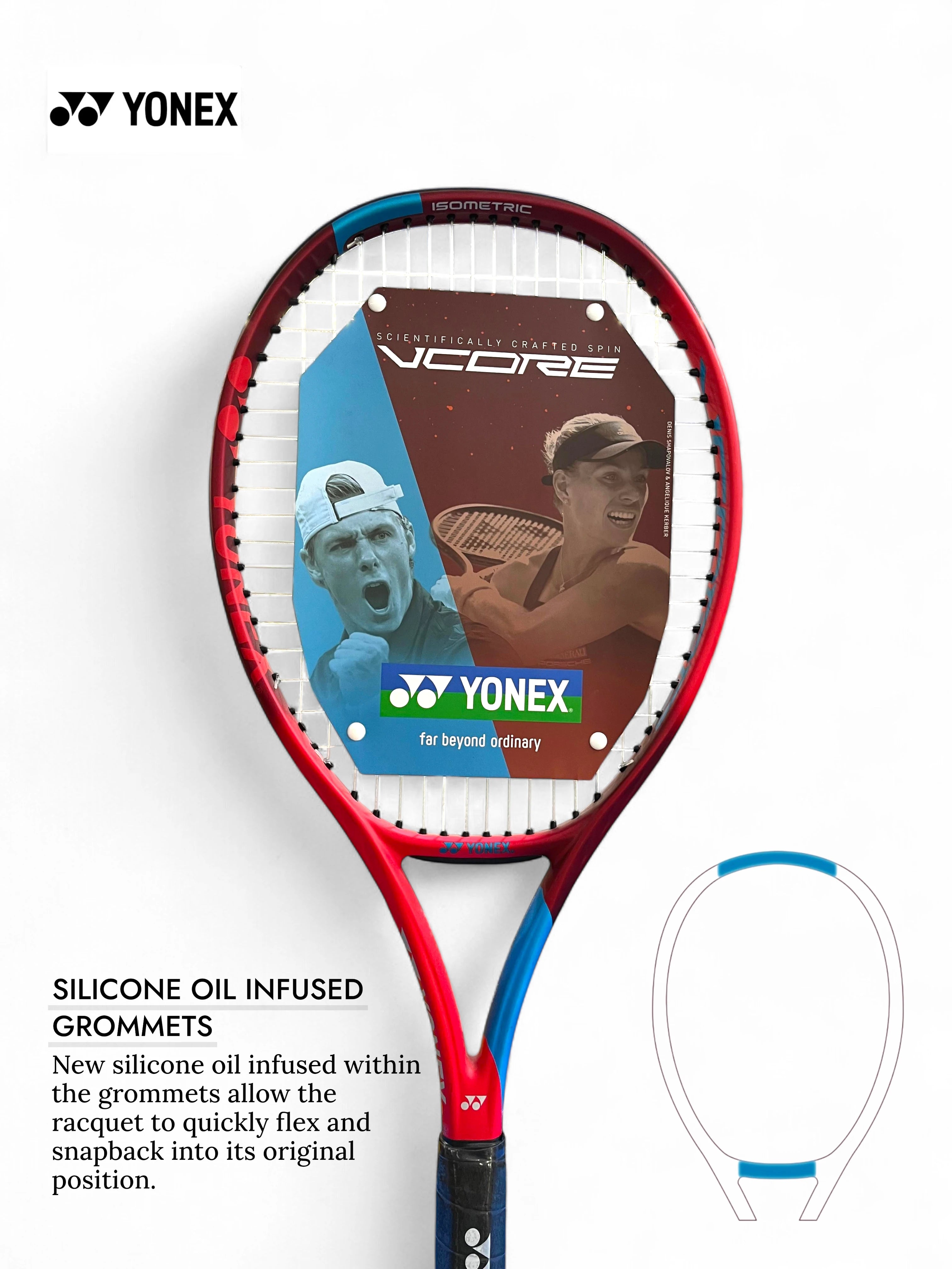 YONEX Vcore Feel Tennis Racquet (Strung, 250g)