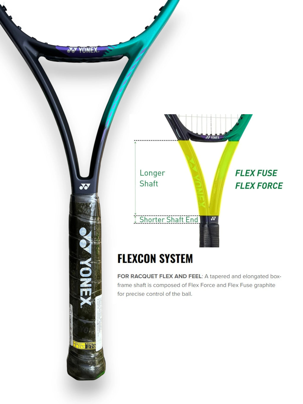 YONEX Vcore Pro Game Tennis Racquet (270g)