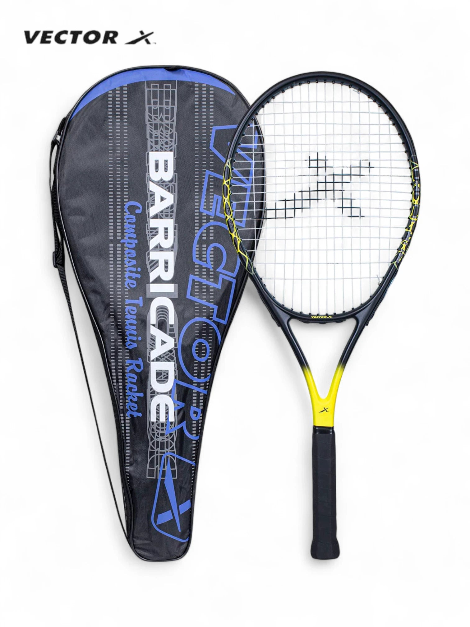 Vector X Barricade One Piece Composite Full Cover Tennis Racquet