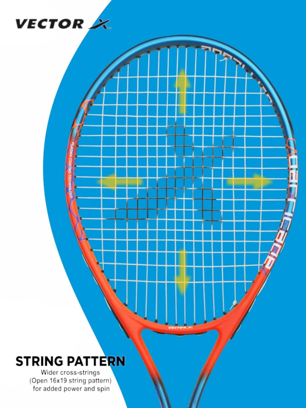 Vector X Barricade One Piece Composite Full Cover Tennis Racquet