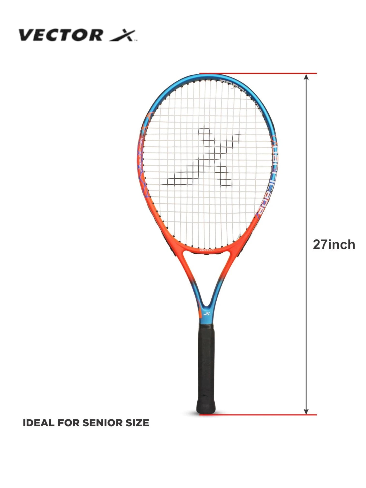 Vector X Barricade One Piece Composite Full Cover Tennis Racquet