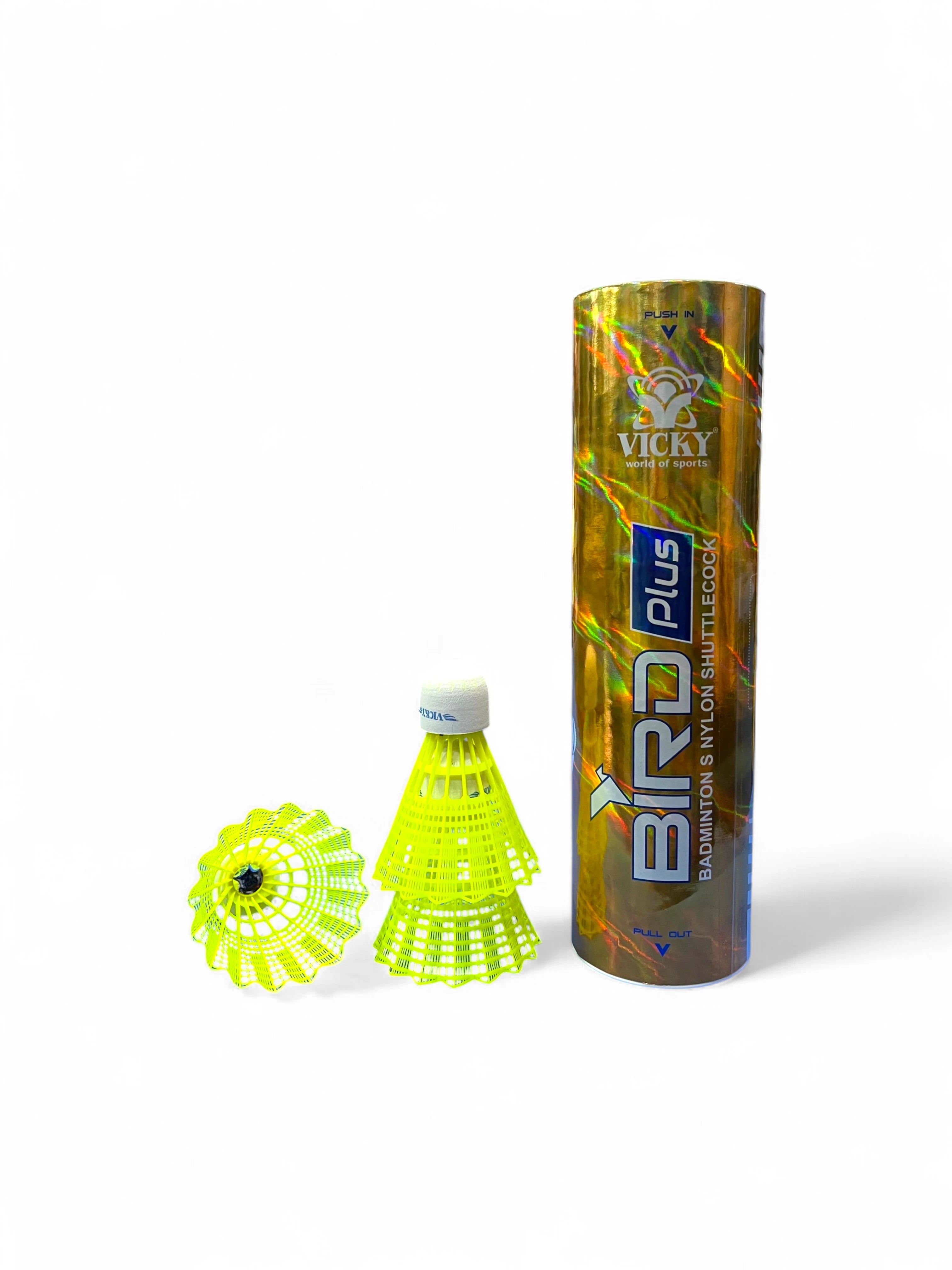 VICKY Bird Plus Synthetic Shuttlecock (Pack of 6)