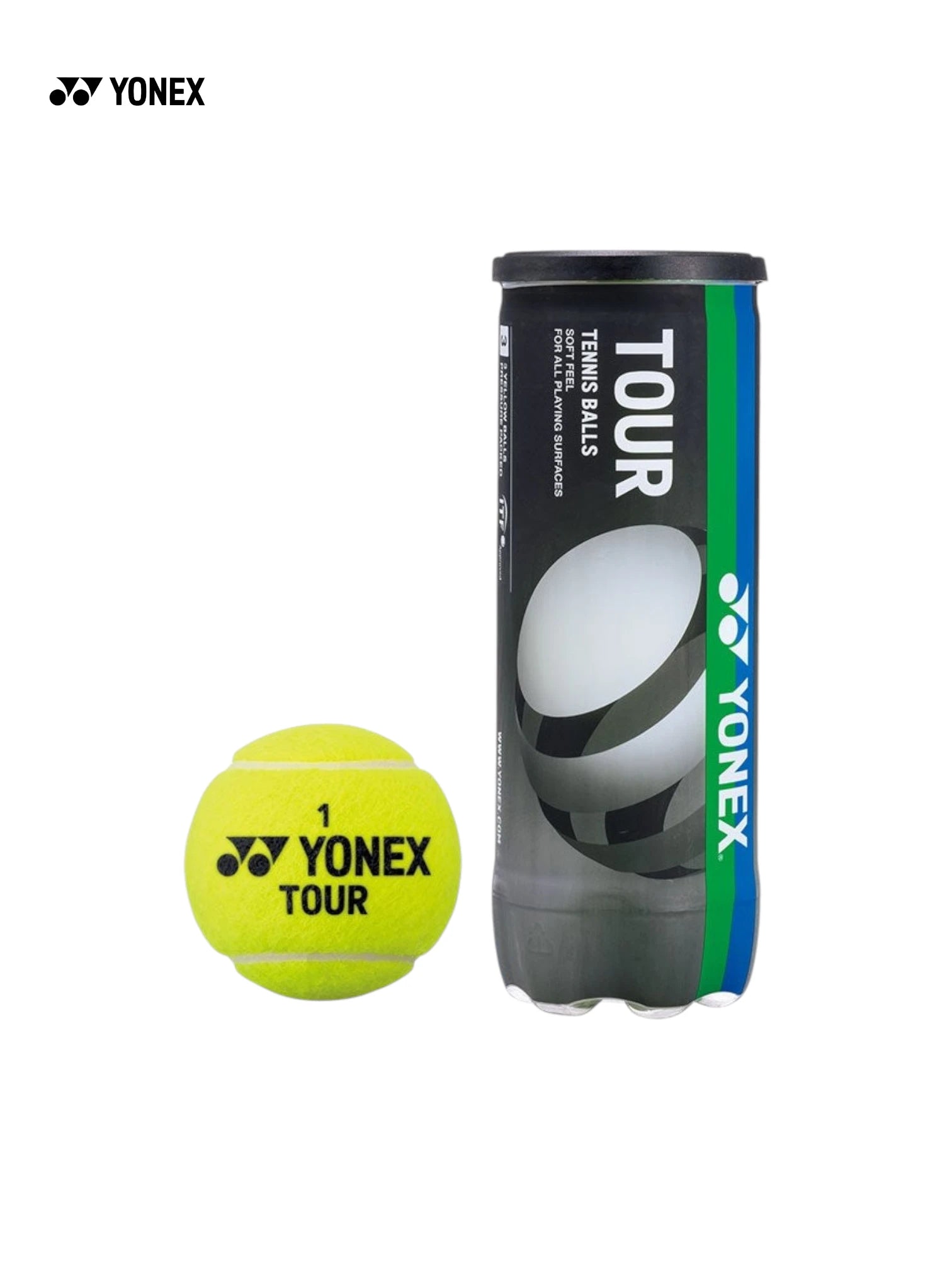 YONEX Tour Tennis Ball (1 Can of 3 Balls)