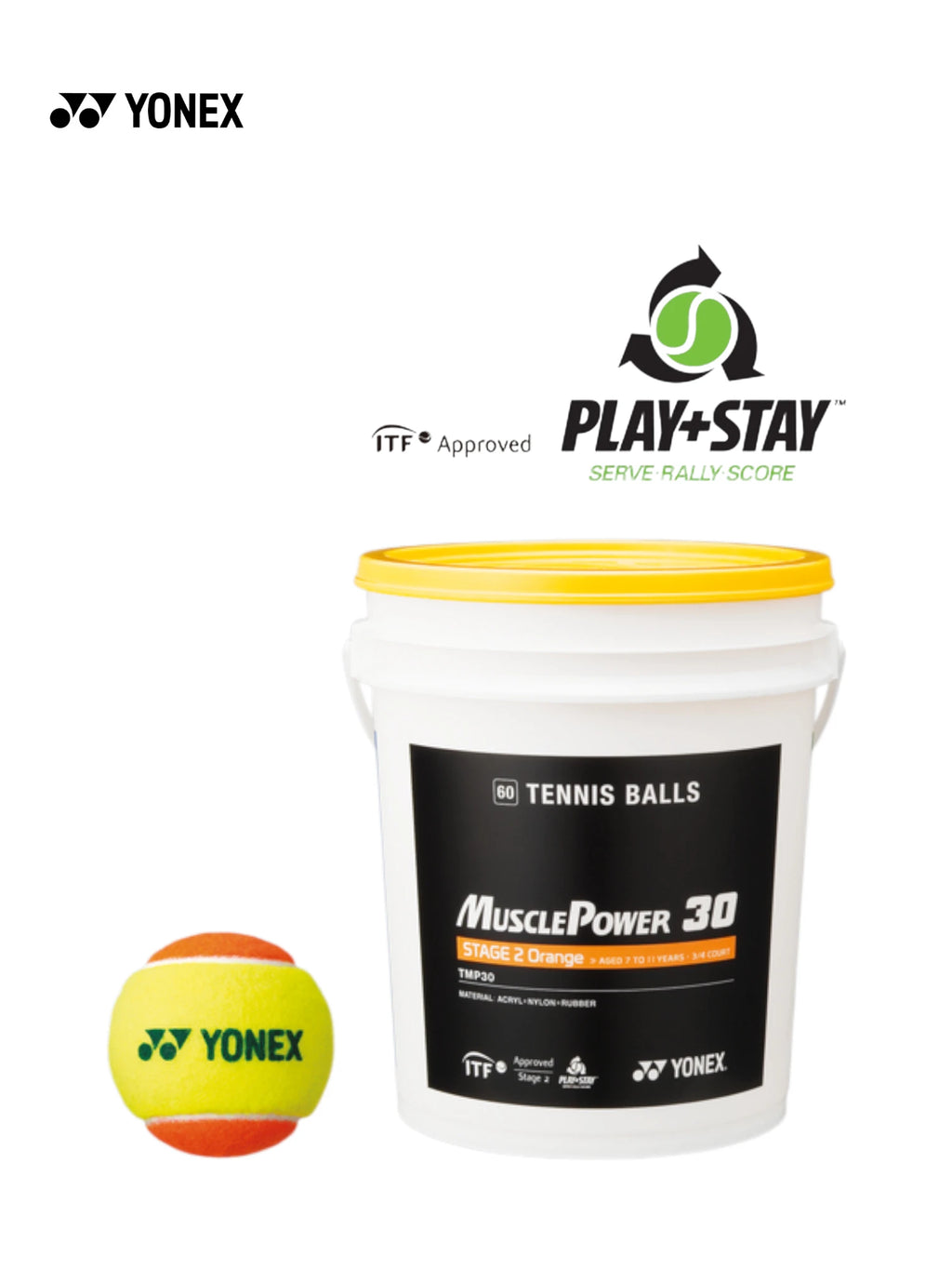 YONEX Muscle Power 30 Tennis Balls