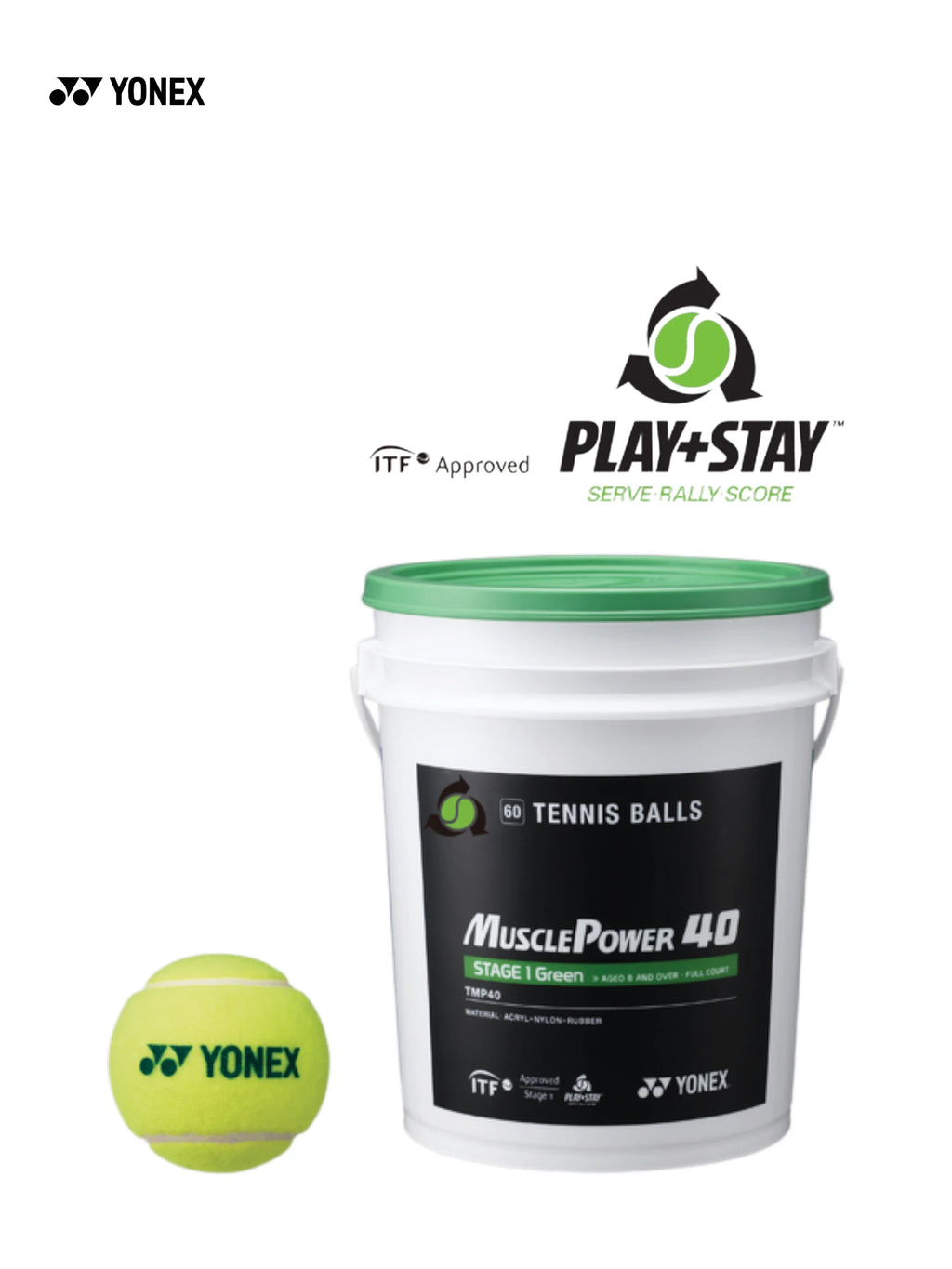 YONEX Muscle Power 40 Tennis Balls
