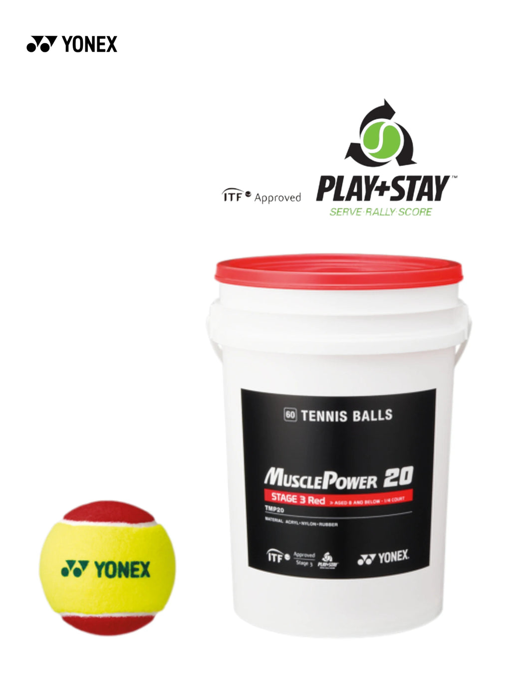 YONEX Muscle Power 20 Tennis Balls