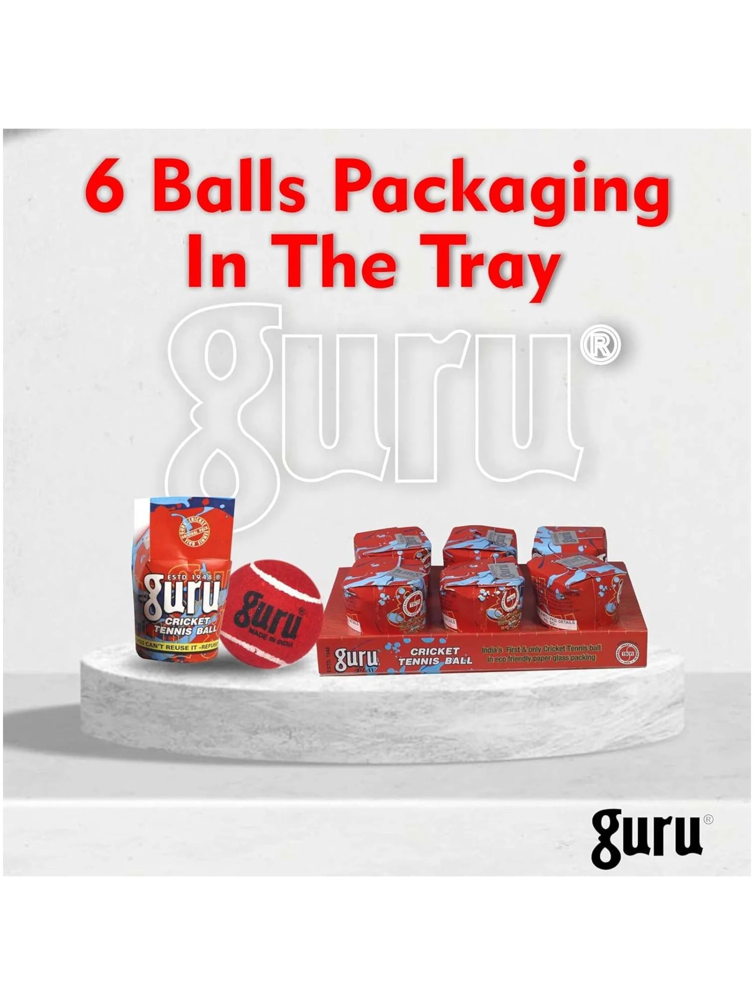 GURU Heavy Cricket Tennis Ball