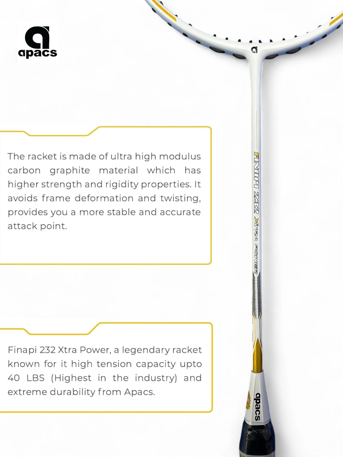Apacs Racket Inapi 23 Badminton Rackets Collection – Sports Kingdom