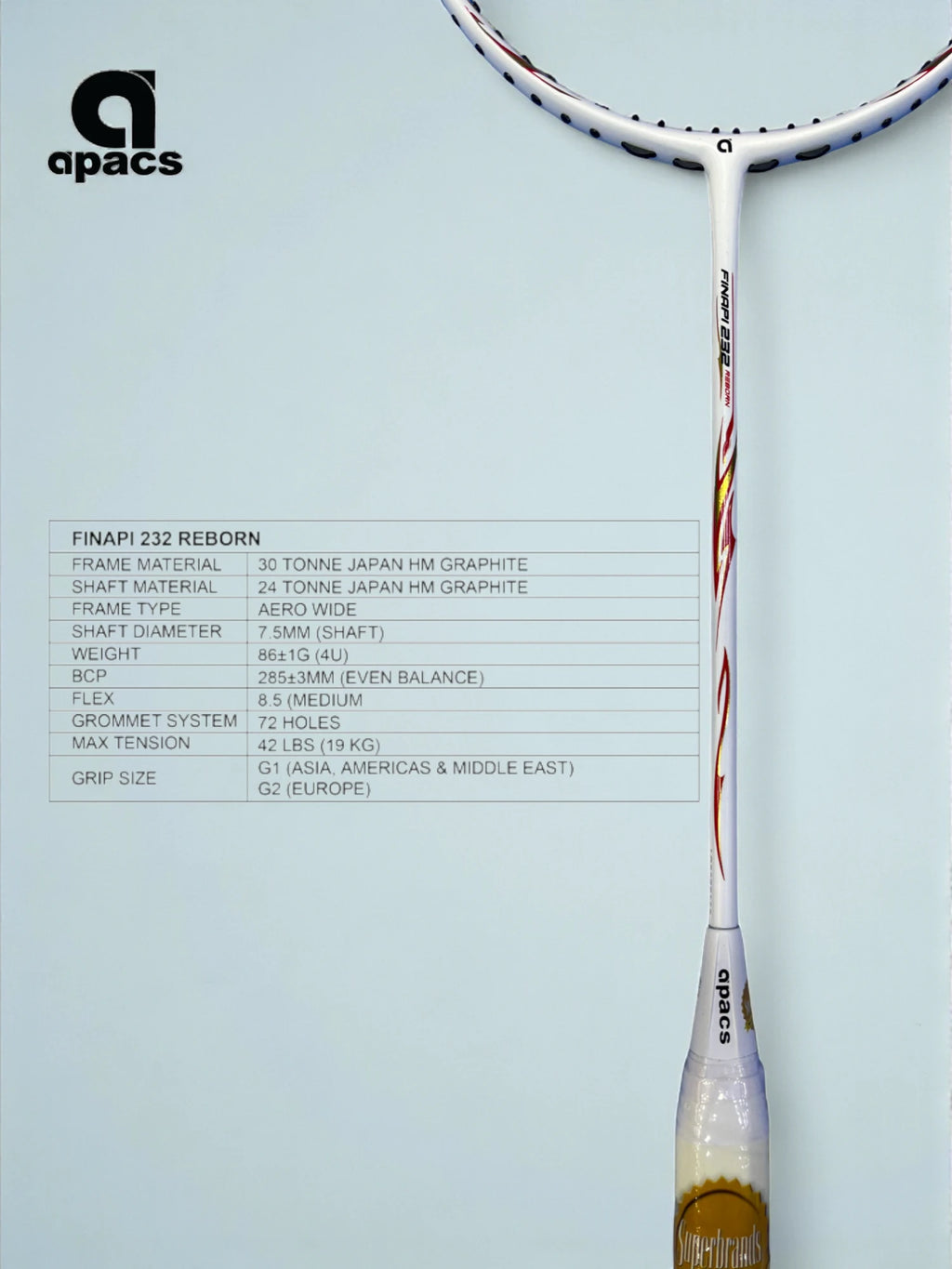 APACS Finapi 232 Reborn Badminton Racquet
