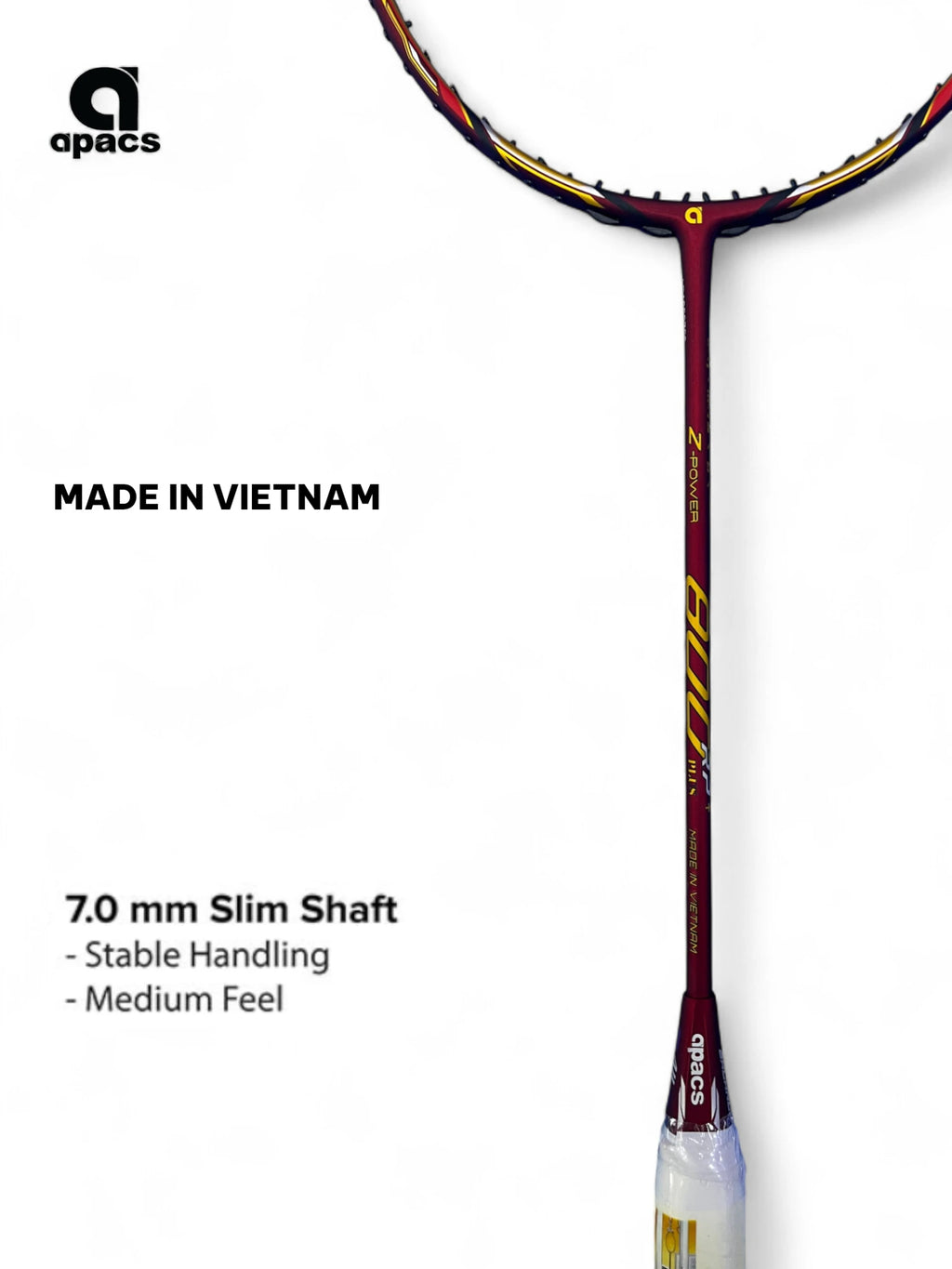 APACS Z Power 800 RP+ Lite Badminton Racquet (Unstrung)