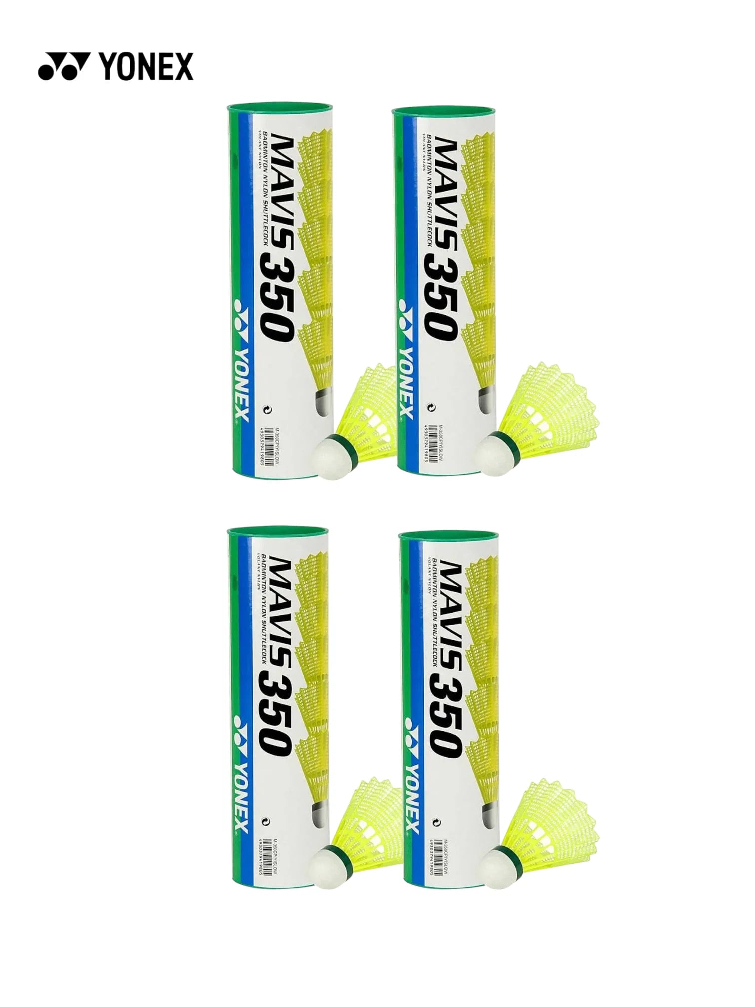 YONEX Mavis 350 Nylon Shuttlecock (Green Yellow)