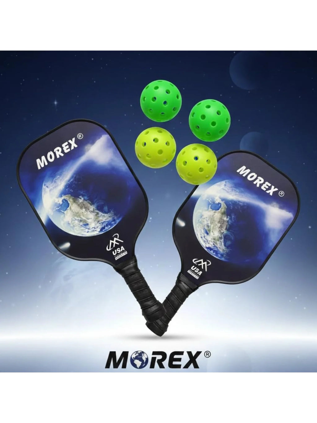MOREX PIckleball Racket Set with 4 Balls