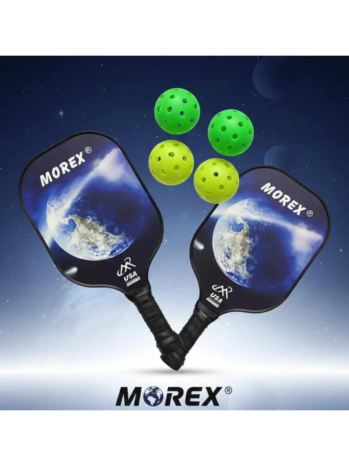 MOREX PIckleball Racket Set with 4 Balls