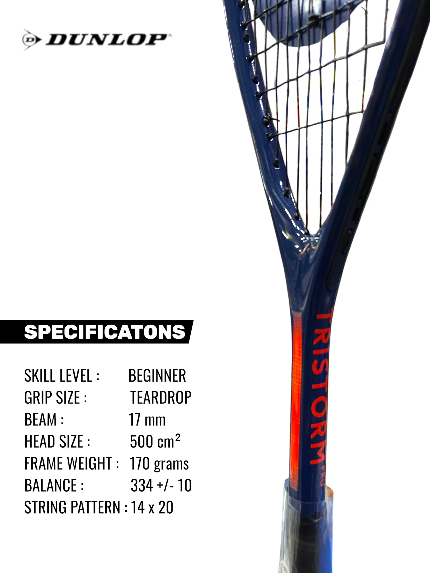 DUNLOP Tristorm Pro Squash Racket