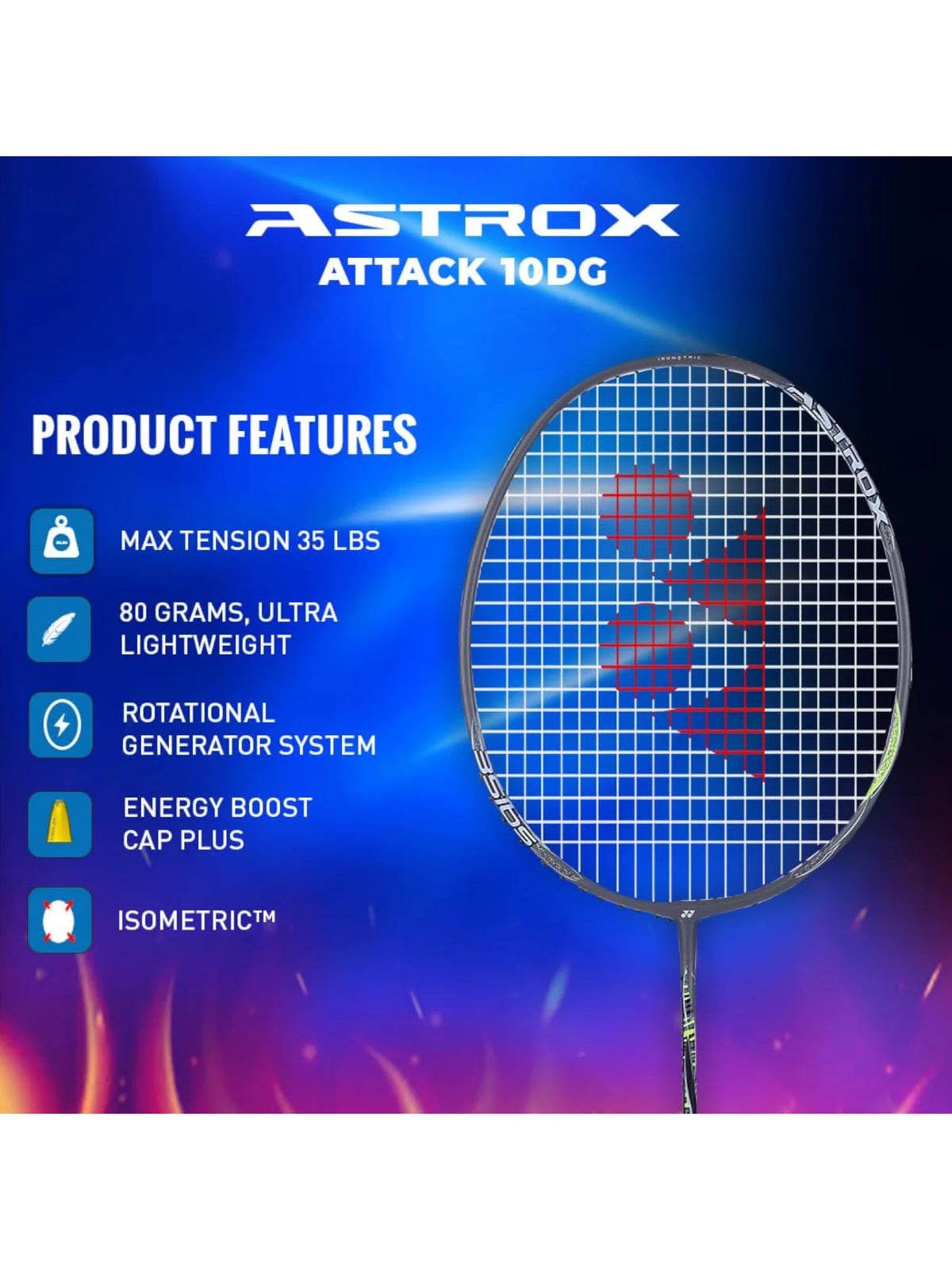 YONEX Astrox Attack 10 DG Badminton Racquet