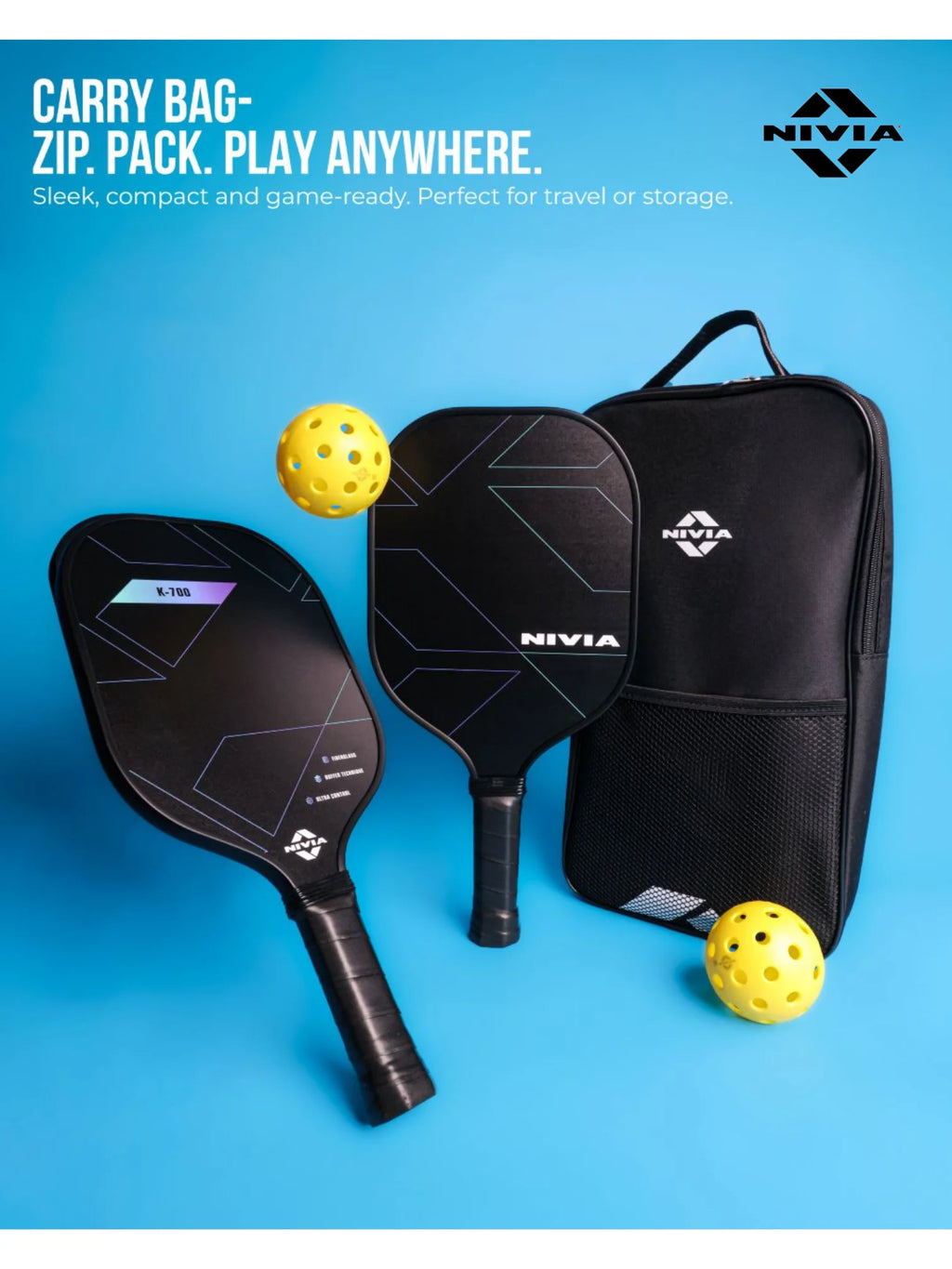 NIVIA K-700 Duo Pickleball Set