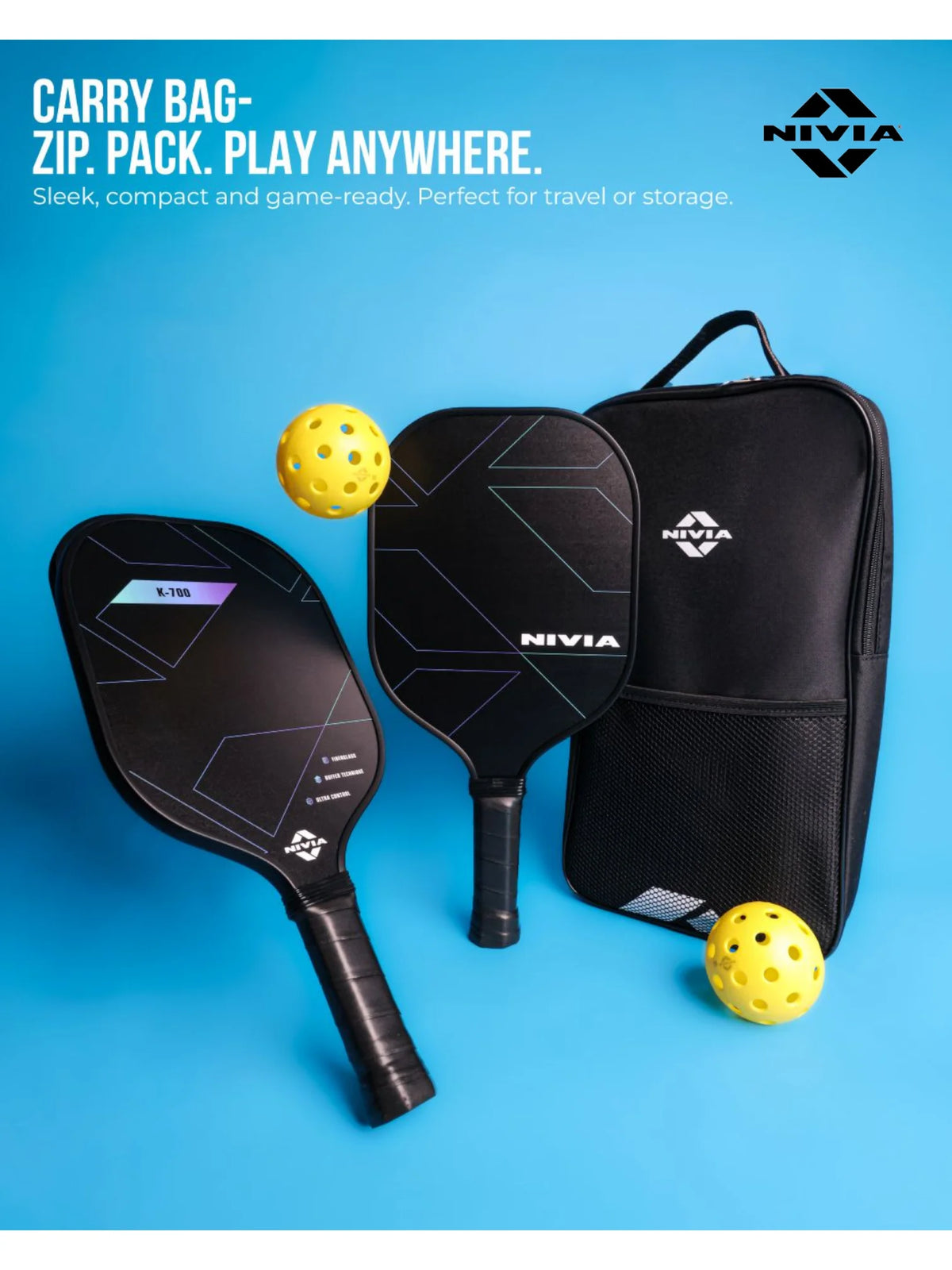 NIVIA K-700 Duo Pickleball Set
