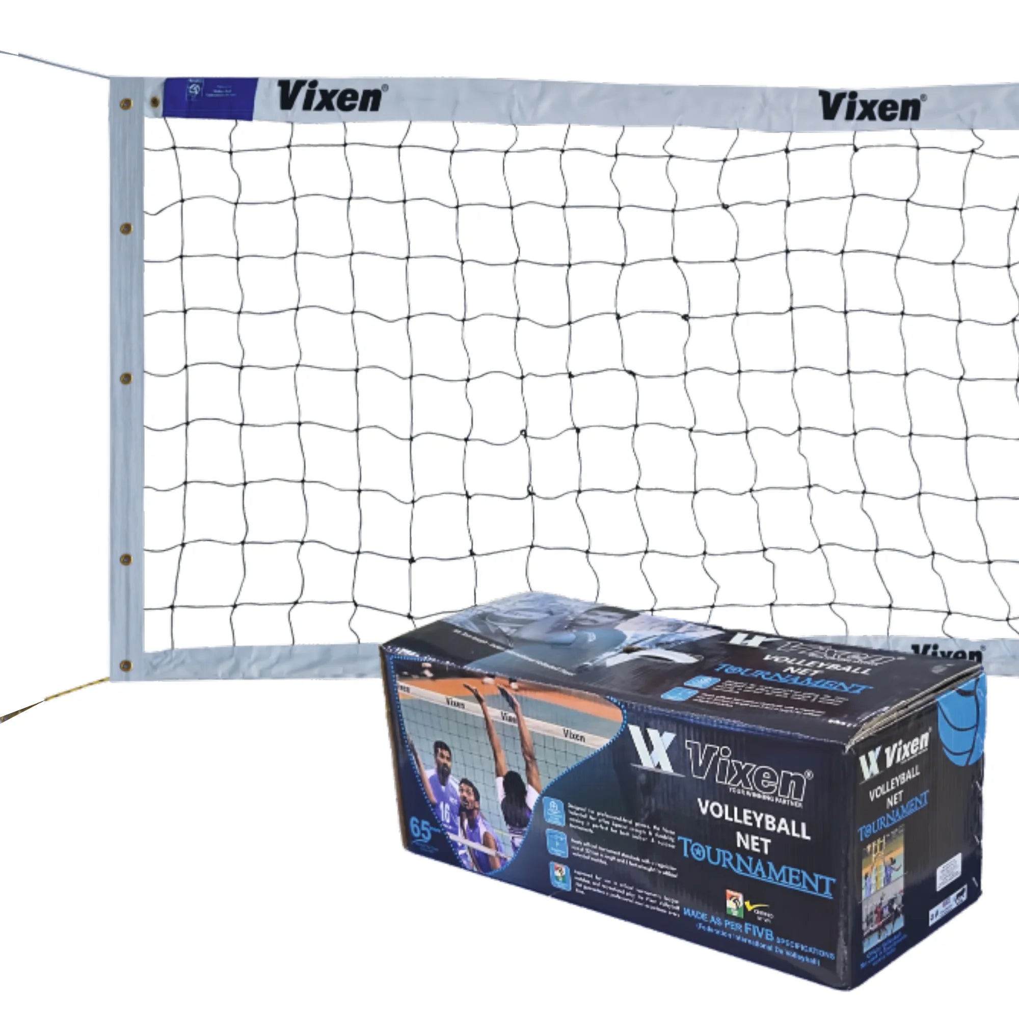 VIXEN Tournament Nylon Volleyball Net With Wire